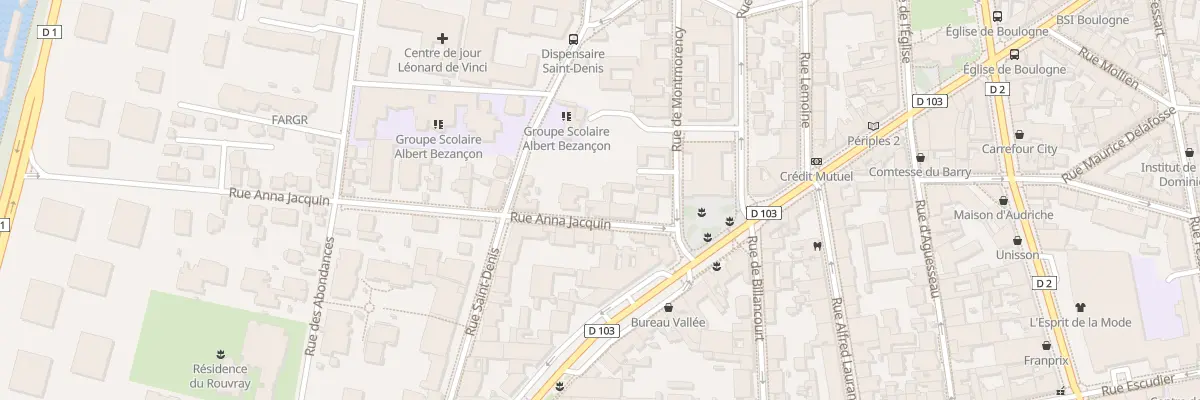 Plan du 4T Rue Anna Jacquin à Boulogne-Billancourt