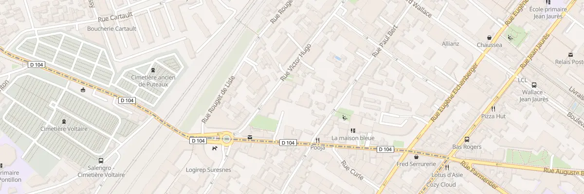 Plan du 16 Rue Victor Hugo à Puteaux