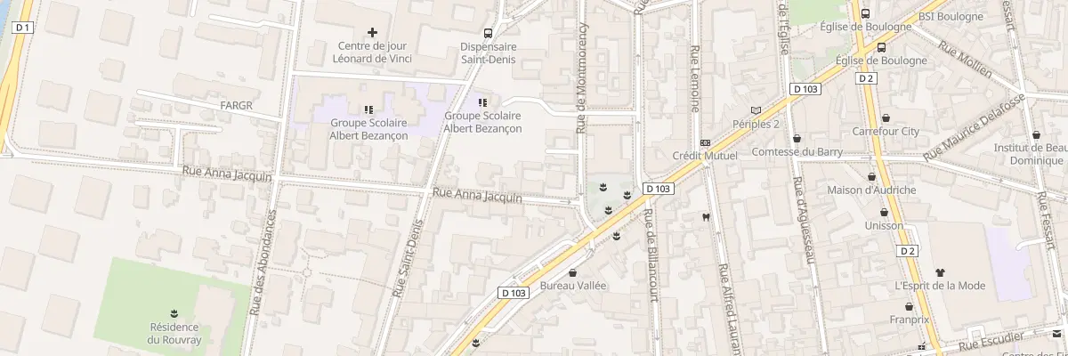 Plan du 4 Rue Anna Jacquin à Boulogne-Billancourt
