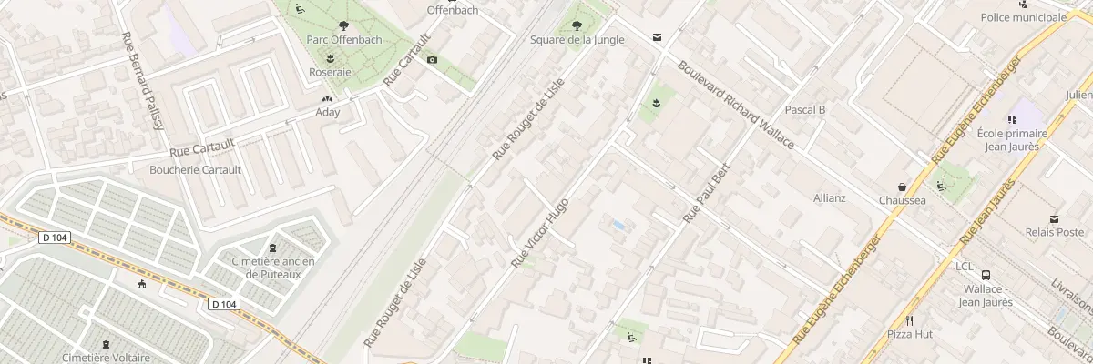 Plan du 45 Rue Victor Hugo à Puteaux