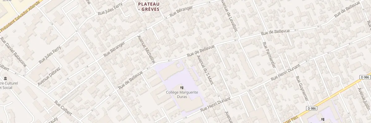 Plan du 257 Rue de Bellevue à Colombes