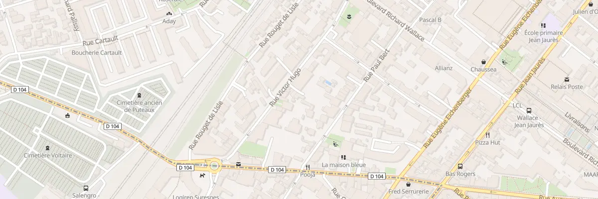Plan du 30 Rue Victor Hugo à Puteaux