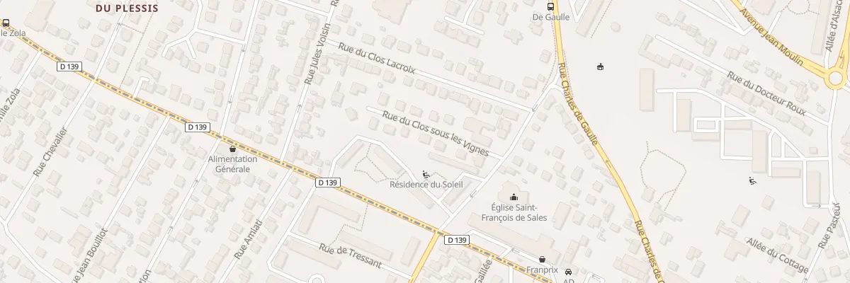 Plan du 7 Rue du Clos sous les Vignes au Plessis-Bouchard