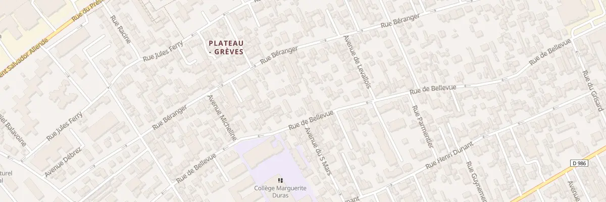 Plan du 166 Rue de Bellevue à Colombes
