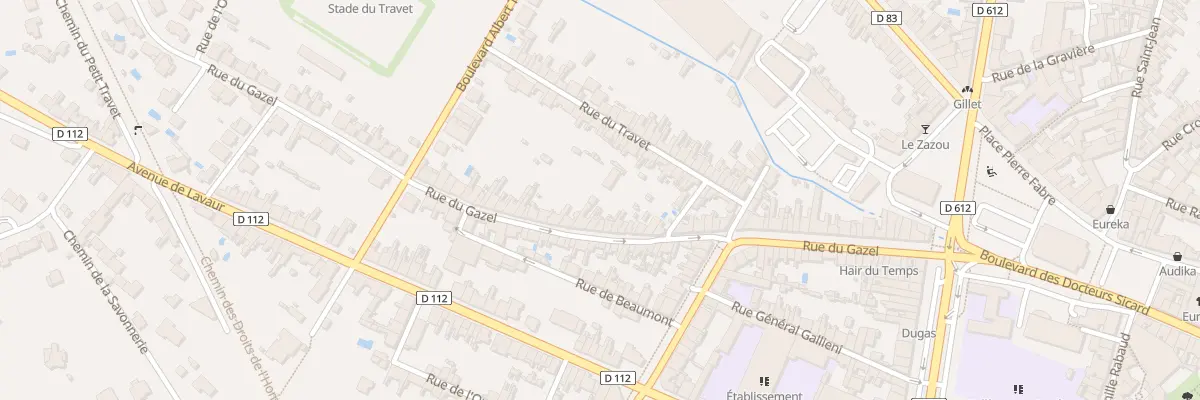 Plan du 74 Rue du Gazel à Castres