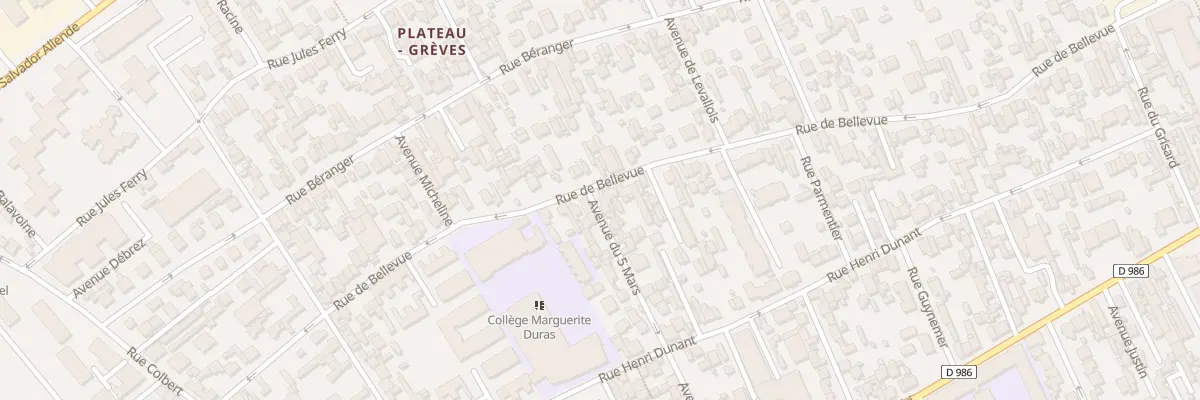 Plan du 245 Rue de Bellevue à Colombes