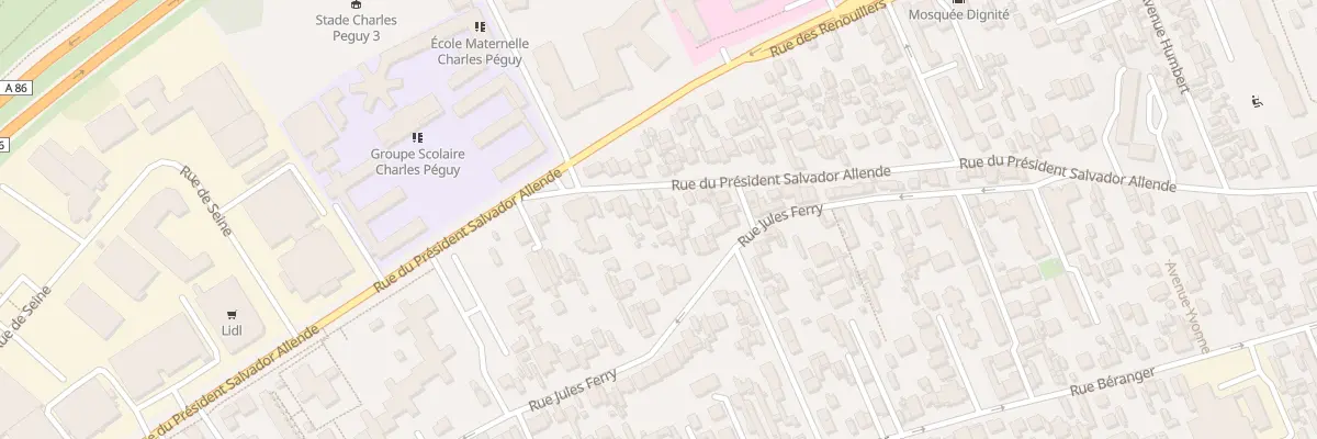 Plan du 121 Rue du Pdt Salvador Allende à Colombes