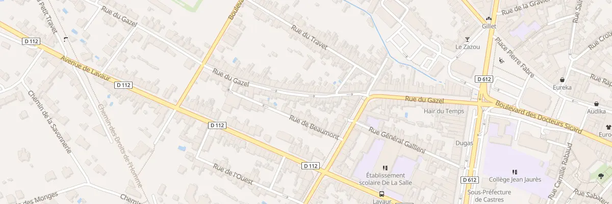 Plan du 61 Rue du Gazel à Castres