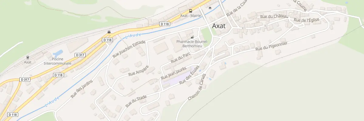 Plan du 12 Rue du Parc à Axat
