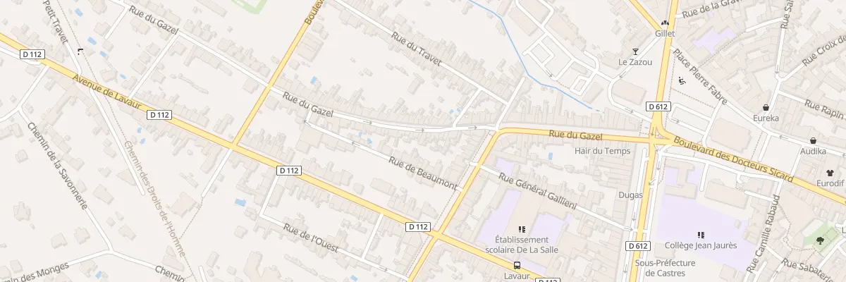Plan du 55 Rue du Gazel à Castres