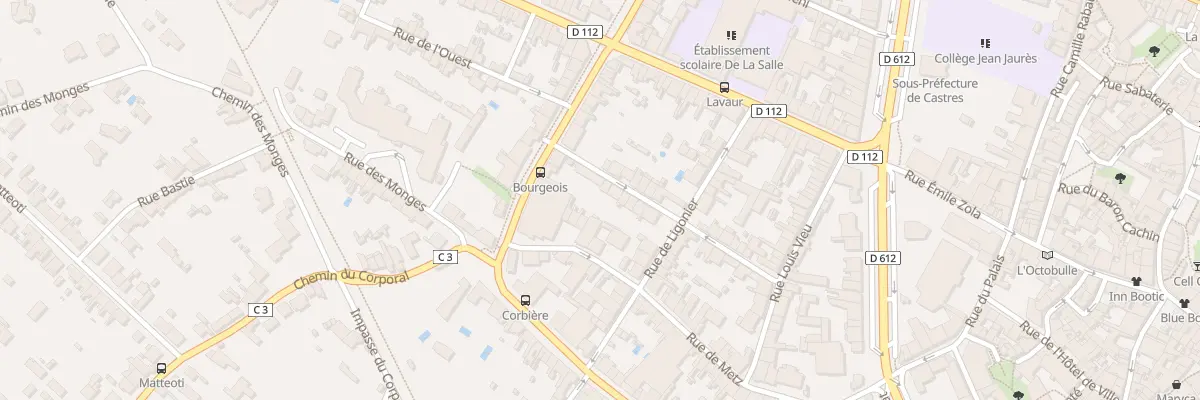 Plan du 33 Rue du Trésor à Castres