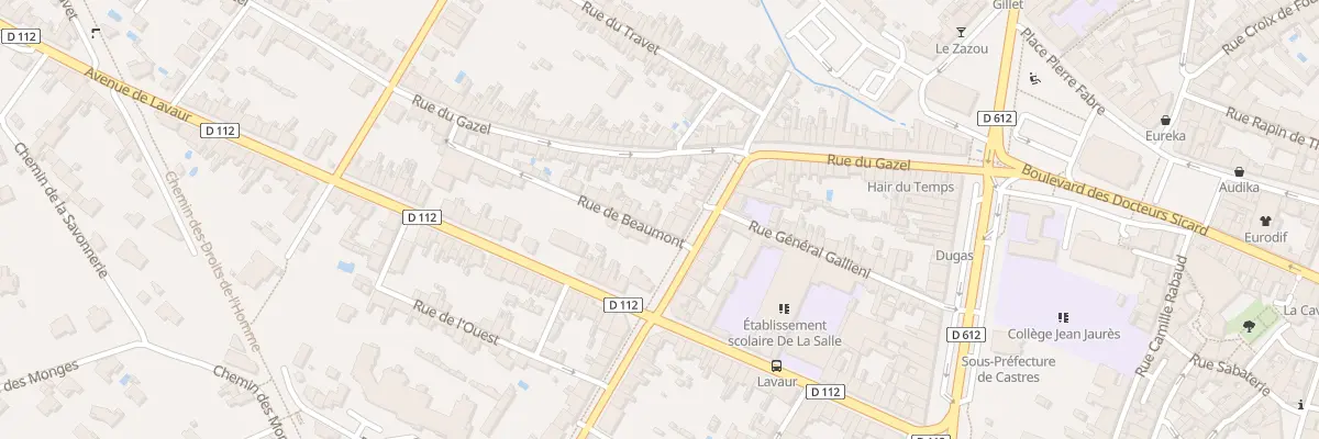 Plan du 4 Rue Beaumont à Castres