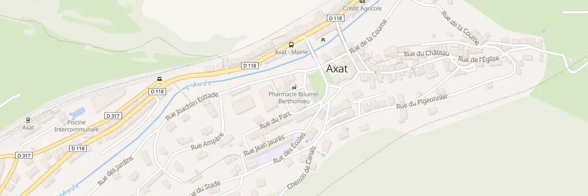Plan du 6 Rue du Presbytère à Axat
