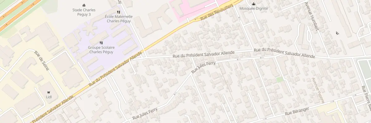 Plan du 111 Rue du Pdt Salvador Allende à Colombes