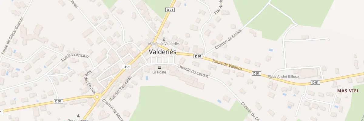 Plan du 2 Rte de Valence à Valderiès