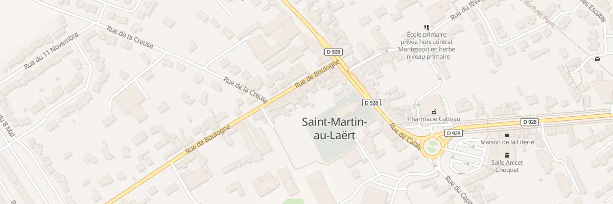 Plan du 13A Rue de Boulogne (Ancien.Rn 42) à Saint-Martin-lez-Tatinghem
