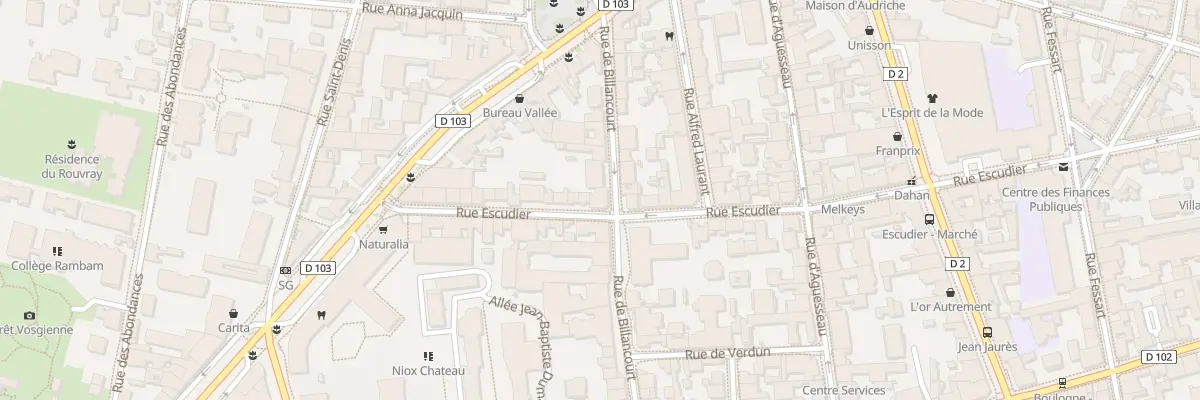 Plan du 12 Rue de Billancourt à Boulogne-Billancourt