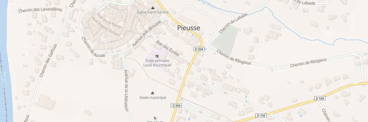Plan du 32 Le Village à Pieusse