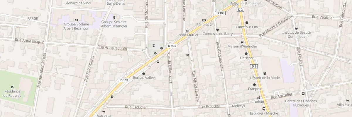Plan du 3 Rue de Billancourt à Boulogne-Billancourt