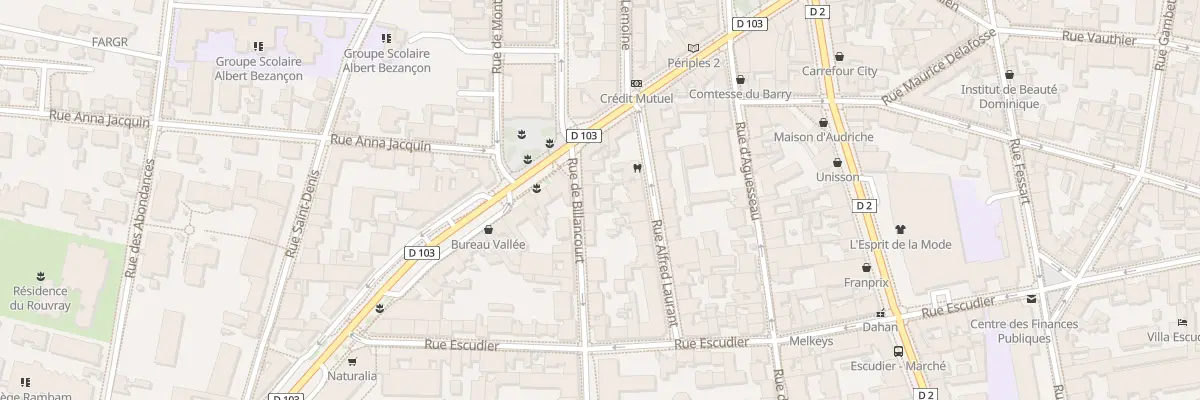 Plan du 5 Rue de Billancourt à Boulogne-Billancourt