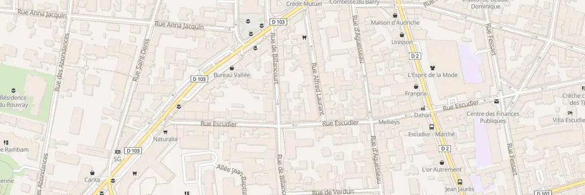 Plan du 17 Rue de Billancourt à Boulogne-Billancourt