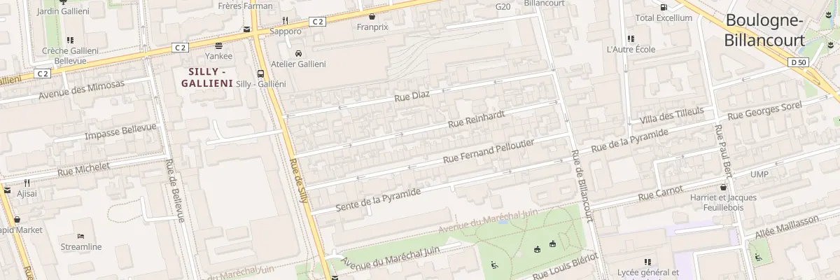 Plan du 39 Rue Reinhardt à Boulogne-Billancourt