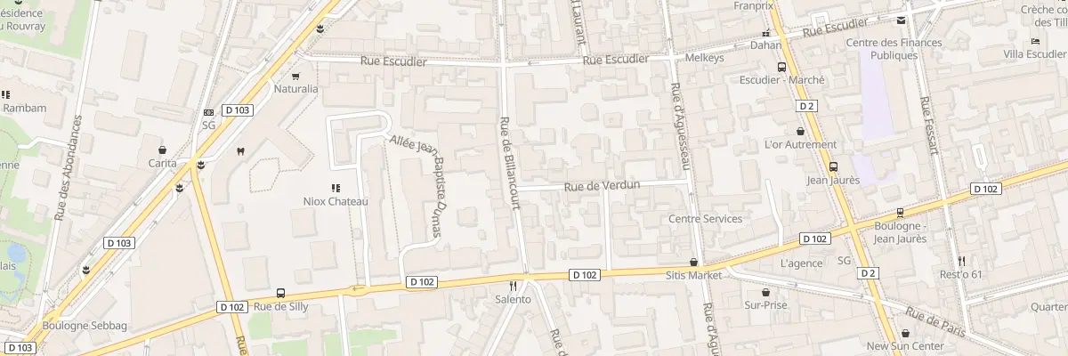 Plan du 16 Rue de Verdun à Boulogne-Billancourt