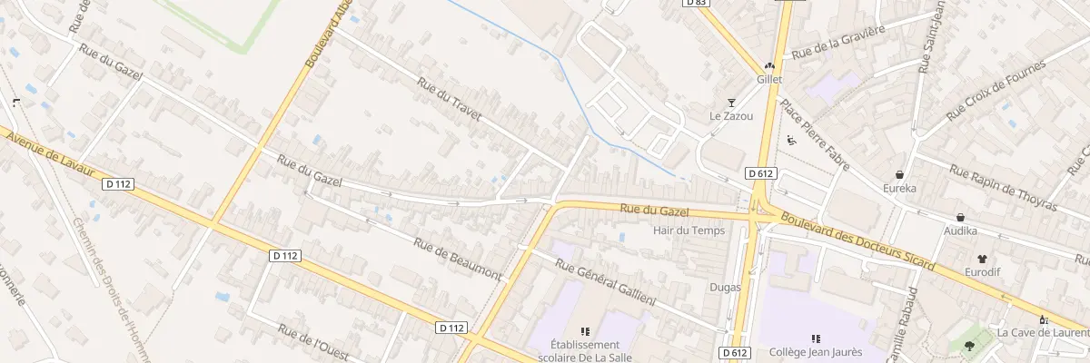 Plan du 44 Rue du Gazel à Castres