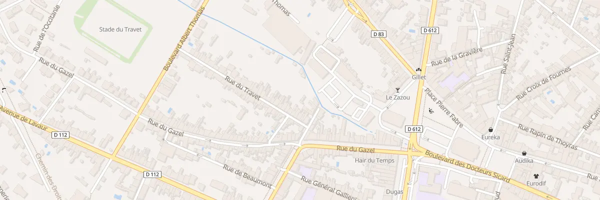 Plan du 12 Rue du Travet à Castres