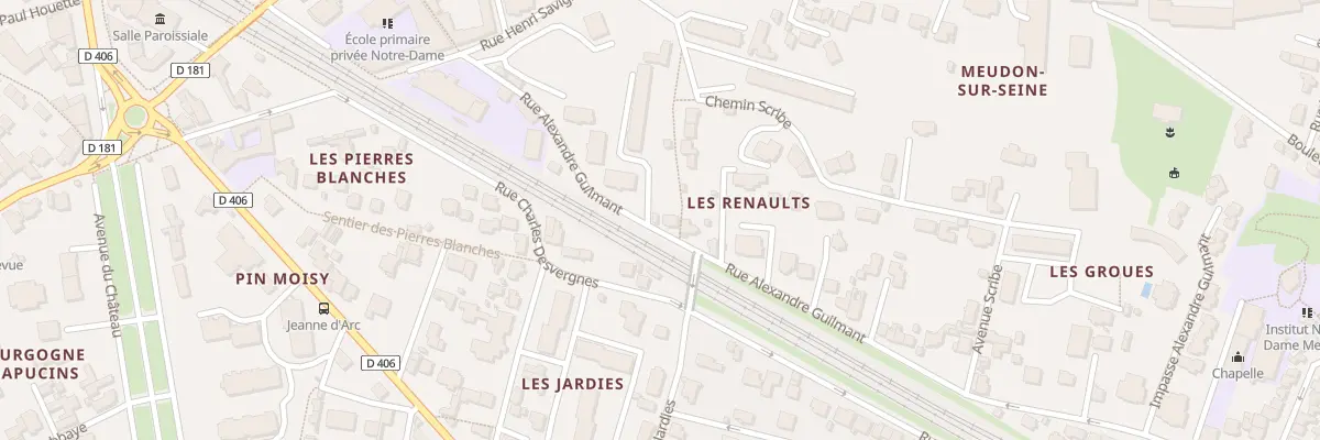 Plan du 80B Rue Alexandre Guilmant à Meudon