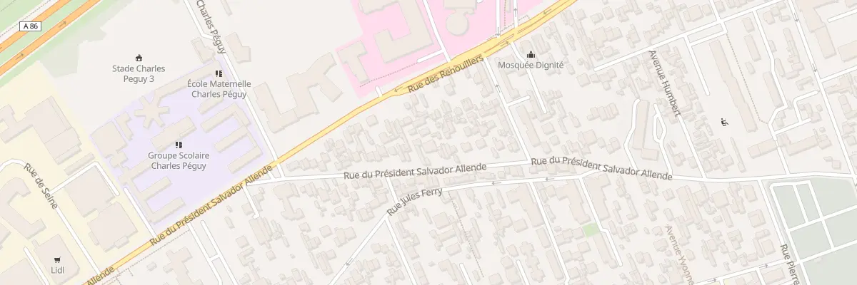 Plan du 230 Rue du Pdt Salvador Allende à Colombes