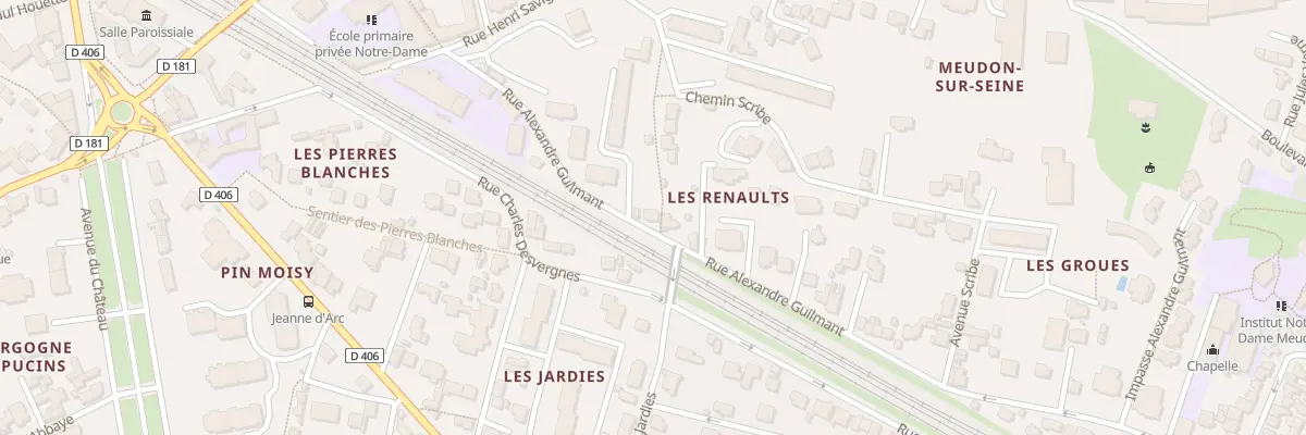 Plan du 78T Rue Alexandre Guilmant à Meudon