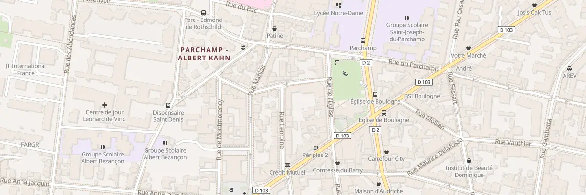 Plan du 7 Rue Tisserant à Boulogne-Billancourt