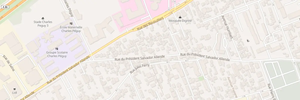 Plan du 224 Rue du Pdt Salvador Allende à Colombes