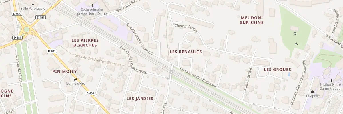 Plan du 78B Rue Alexandre Guilmant à Meudon