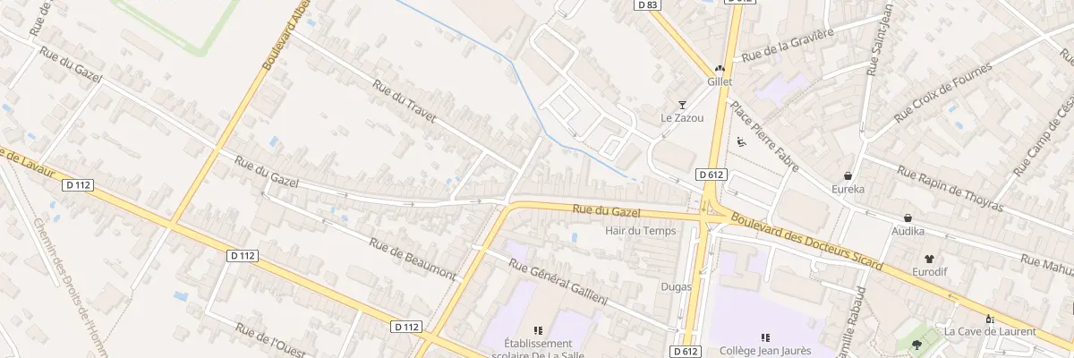Plan du 38 Rue du Gazel à Castres