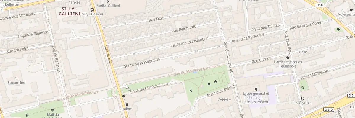 Plan du 17 Sen de la Pyramide à Boulogne-Billancourt