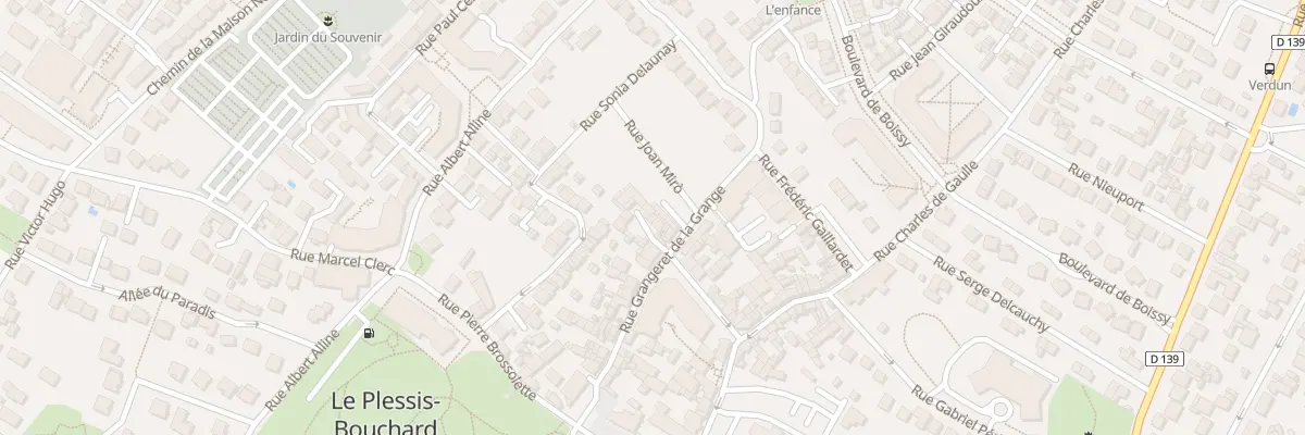 Plan du 19T Rue Grangeret de la Grange au Plessis-Bouchard