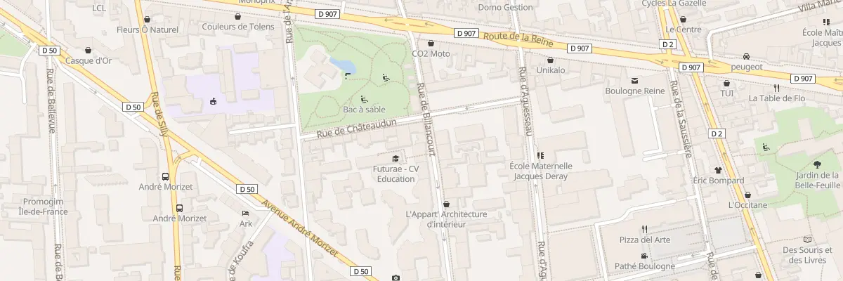 Plan du 52T Rue de Billancourt à Boulogne-Billancourt