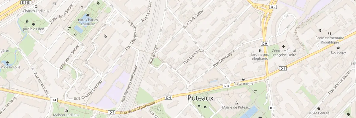 Plan du 5 Rue Gambetta à Puteaux