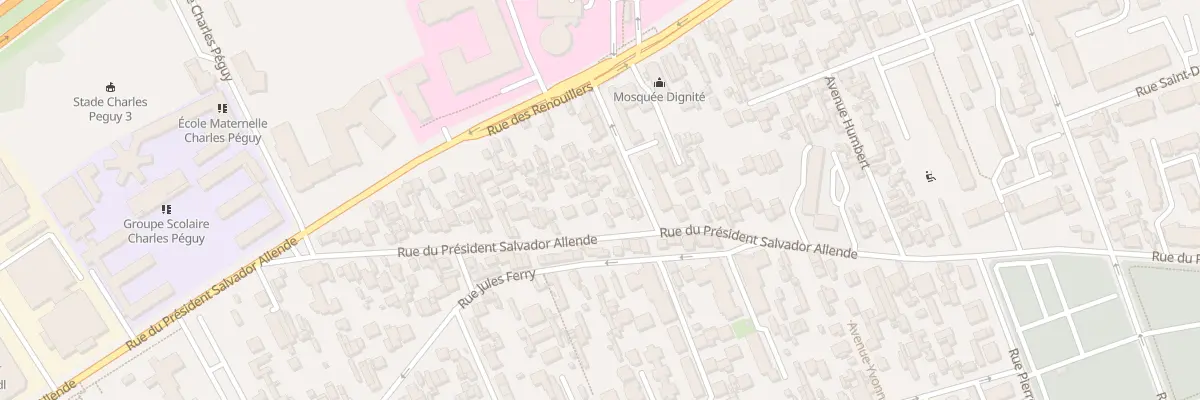 Plan du 208 Rue du Pdt Salvador Allende à Colombes