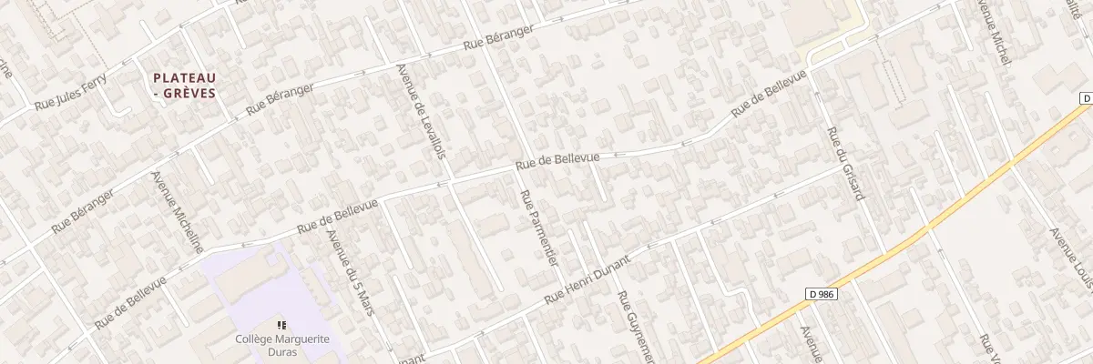 Plan du 191 Rue de Bellevue à Colombes