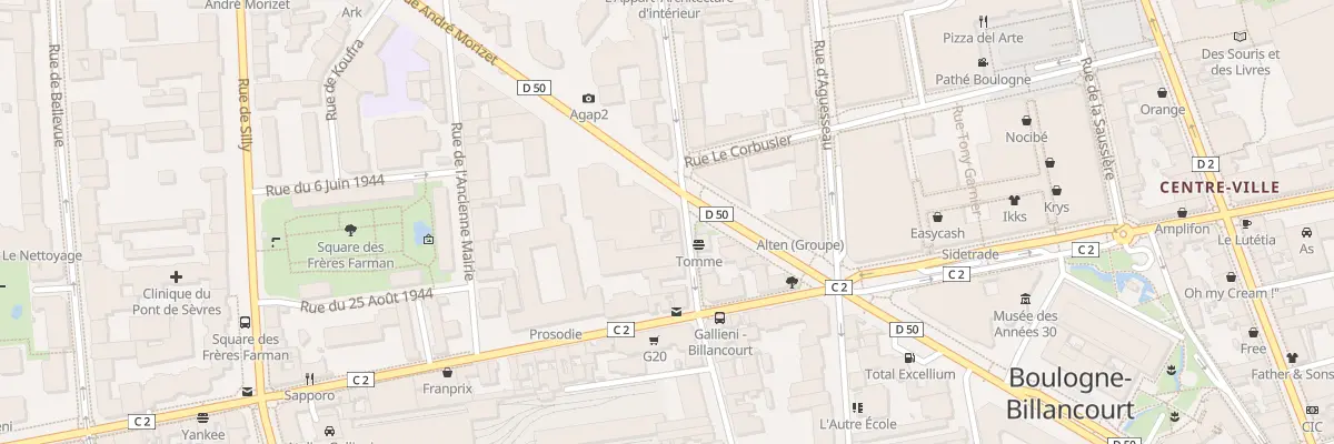Plan du 94 Rue de Billancourt à Boulogne-Billancourt