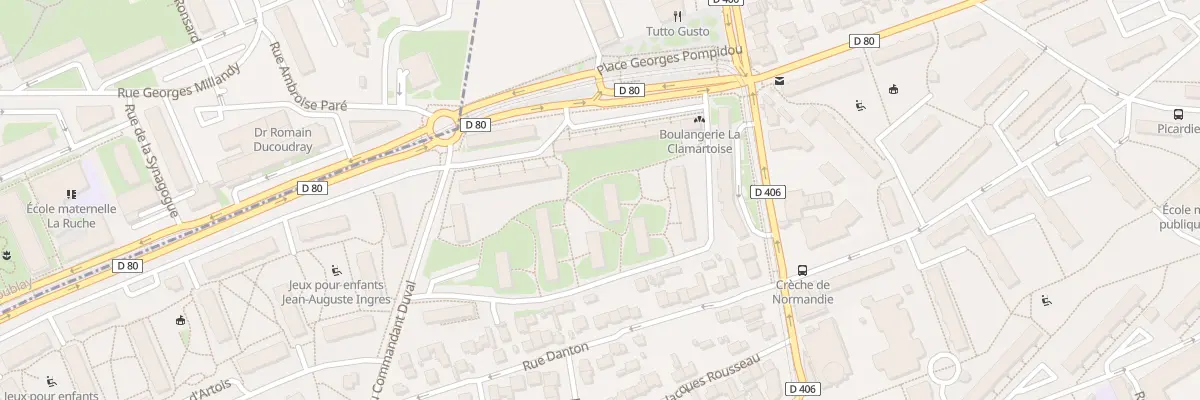 Plan du 71 Rte du Pavé Blanc à Clamart