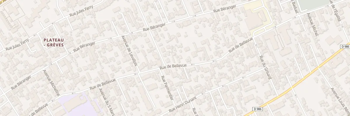 Plan du 108 Rue de Bellevue à Colombes