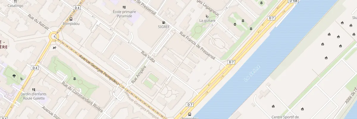 Plan du 5 Rue Francis de Pressensé à Puteaux