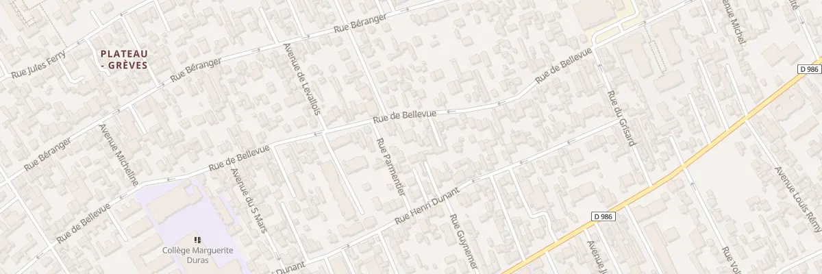 Plan du 187 Rue de Bellevue à Colombes