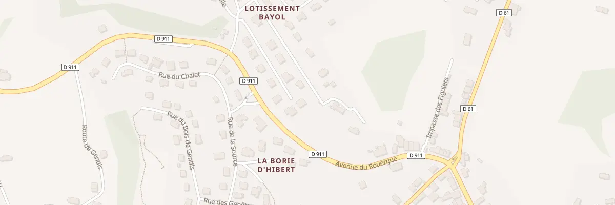 Plan du 11 All des Thuyas à Rieupeyroux