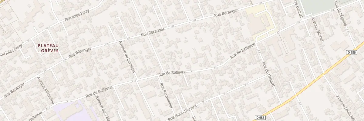 Plan du 102 Rue de Bellevue à Colombes