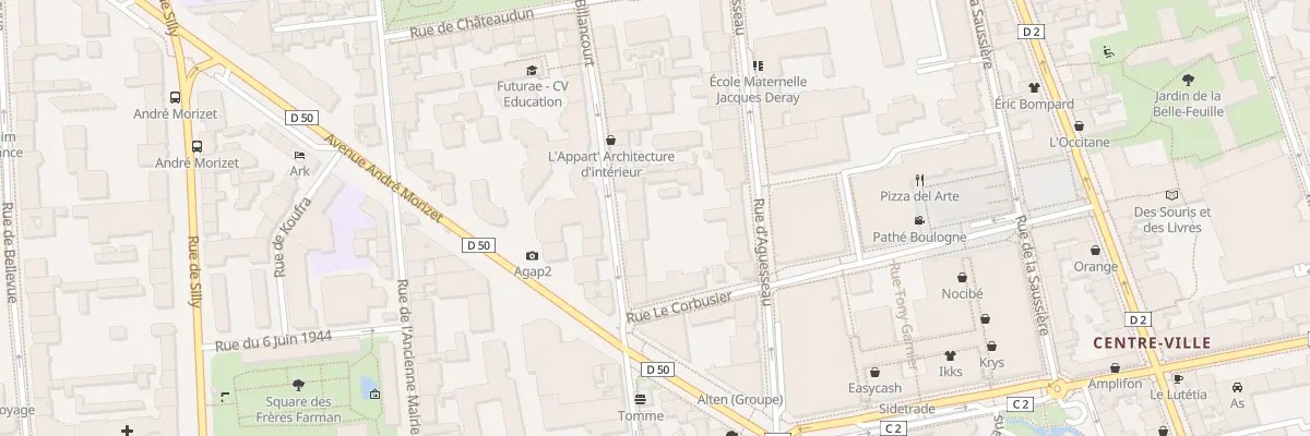 Plan du 91 Rue de Billancourt à Boulogne-Billancourt